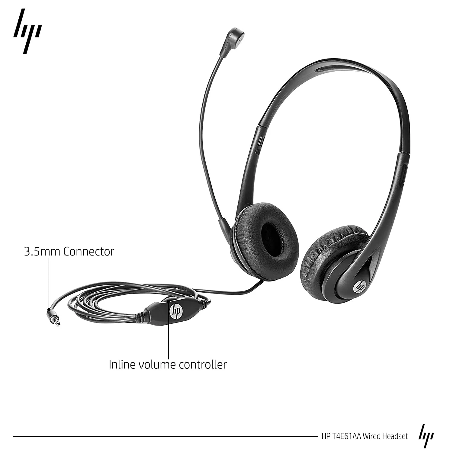 HP Stereo Headphone With Mic 3.5mm Single Pin (‎T1A66AA) (Import) view 4